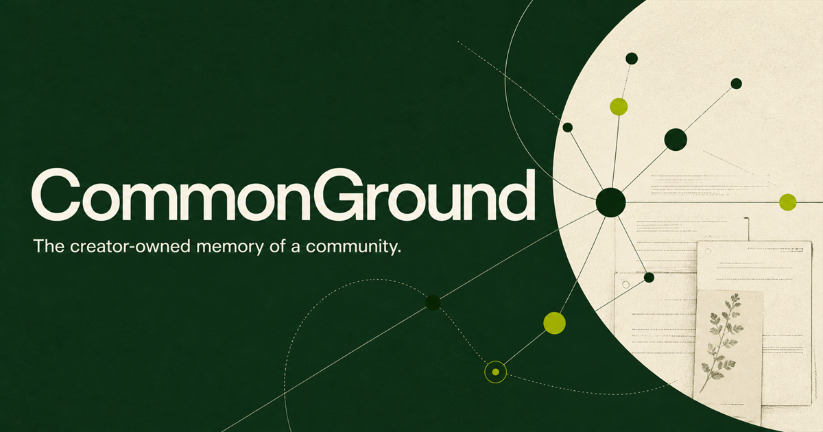 CommonGround creator-community intelligence workspace